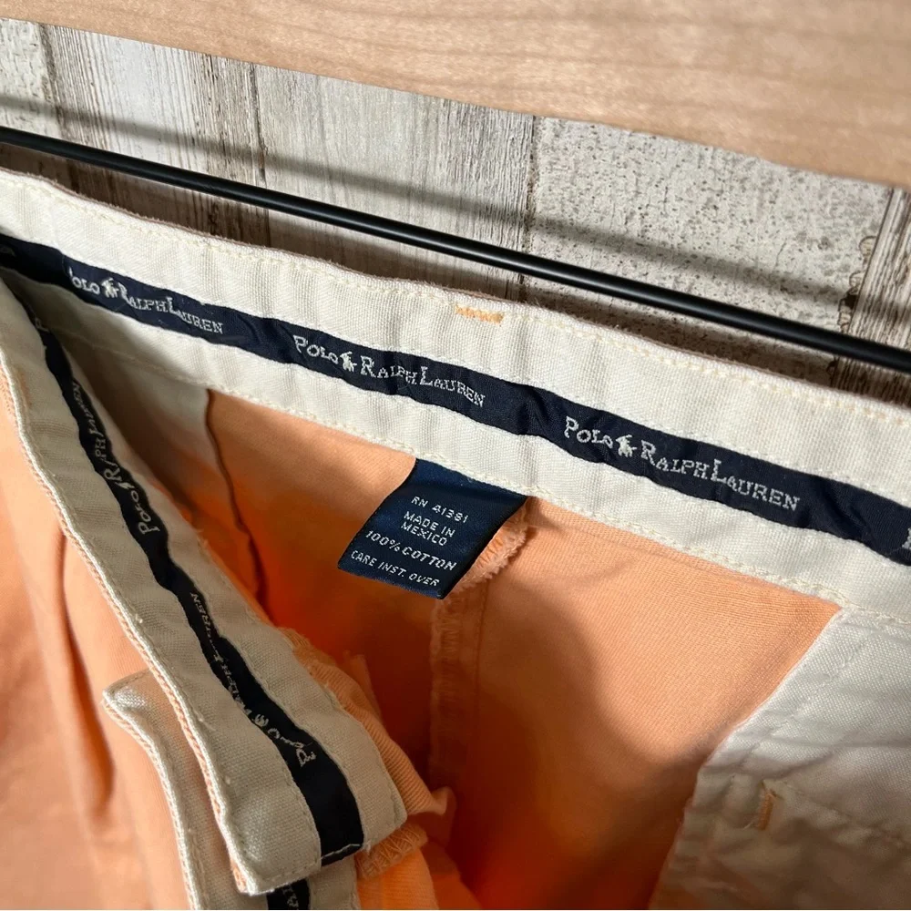 Vintage Polo Ralph Lauren Pastel Orange Chino Shorts‎ 9
